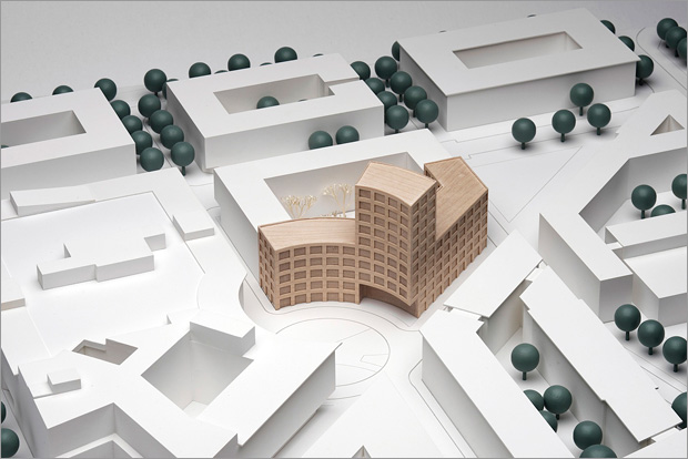 1. Preis: BHBVT Architekten, Berlin; Modellfoto: H. - J. Wuthenow