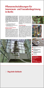 Tafel 8: Pflanzenschutzlösungen für Innenraum- und Fassadenbegrünung in Berlin - Begrünte Gebäude