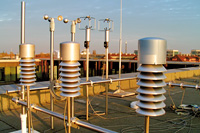 Institut Adlershof: Messsensoren auf dem Dach des Instituts für Physik; Foto: M. Schmidt