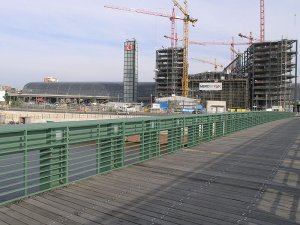 9/2005 Blick zur Baustelle Hauptbahnhof 